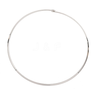 3MM 201 Stainless Steel Wire Choker Necklace NJEW-Z098-04P-1