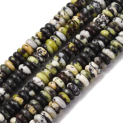 Natural Yellow Turquoise(Jasper) Beads Strands G-L624-H15-6x2mm-1