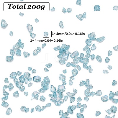 Transparent Electroplate Crushed Glass Craft GLAA-SC0001-98C-01-1
