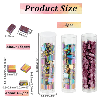 336Pcs 2 Size Glass Seed Beads SEED-NB0001-96-1