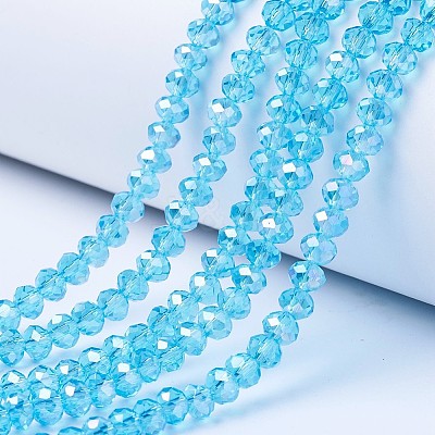 Electroplate Glass Beads Strands EGLA-A034-T2mm-B14-1