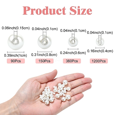 1800Pcs Baking Paint Pearlized Glass Pearl Round Beads HY-YW0001-10-1