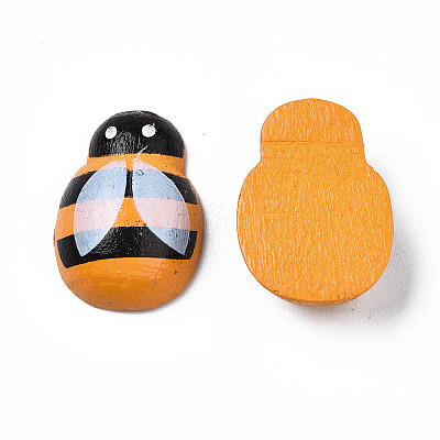 Spray Painted Wooden Cabochons LS-X-WOOD-Q033-04B-1