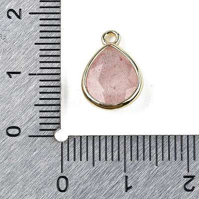 Natural Strawberry Quartz Faceted Pendants G-U019-05G-06-1