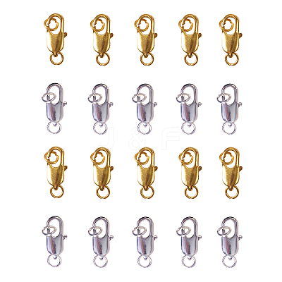 Brass Lobster Claw Clasps KK-CJ0001-35-1