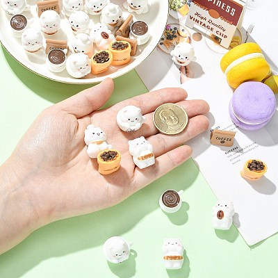 40Pcs 8 Styles Resin Display Decoration AJEW-CJ0001-84-1