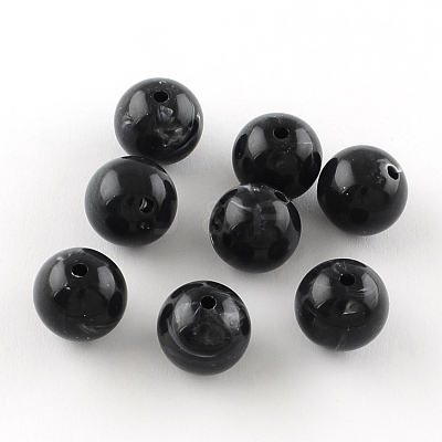 Round Imitation Gemstone Acrylic Beads X-OACR-R029-8mm-01-1