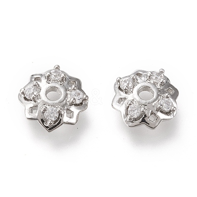 4-Petal Brass Bead Caps ZIRC-L096-19P-1