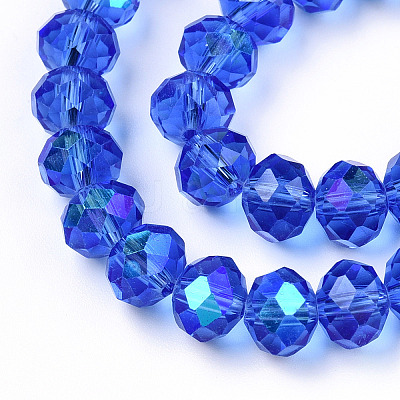 Electroplate Glass Beads Strands X1-EGLA-A034-T6mm-L26-1
