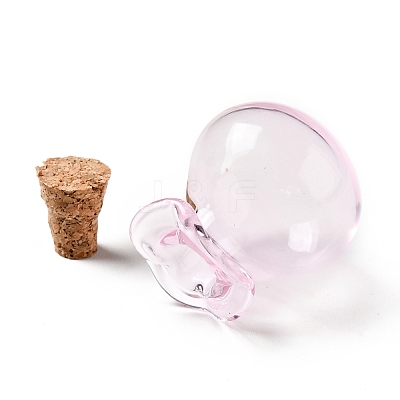 Lucky Bag Shape Glass Cork Bottles Ornament AJEW-A039-02J-1