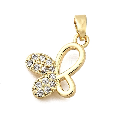 Brass Micro Pave Cubic Zirconia Pendants KK-P336-16D-G-1