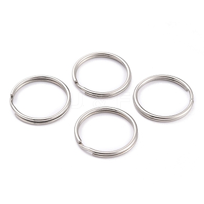 Non-Tarnish 304 Stainless Steel Split Key Rings X-STAS-H153-02P-1