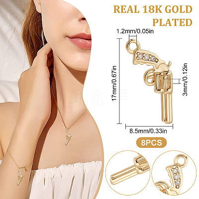 Brass Micro Pave Cubic Zirconia Pendants FIND-BBC0001-35-1