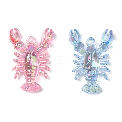 Electroplate Transparent UV Plating Acrylic Big Pendants OACR-I014-10-1