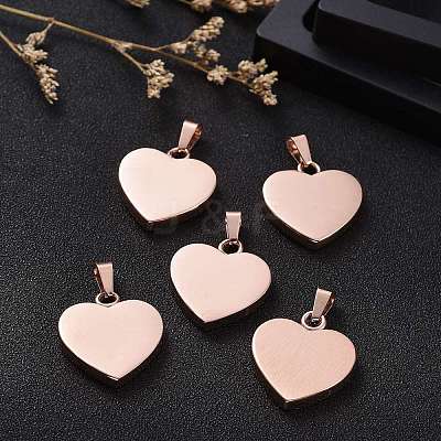 Ion Plating(IP) Fashionable 304 Stainless Steel Stamping Blank Tag Pendants STAS-J002B-01RG-1
