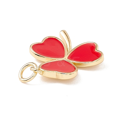 Brass Enamel Pendants KK-P217-03G-06-1
