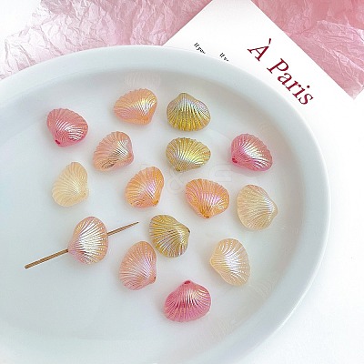 Opaque Acrylic Beads OACR-F010-02-1