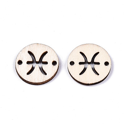 Unfinished Natural Poplar Wood Links Connectors WOOD-S045-139A-11-1