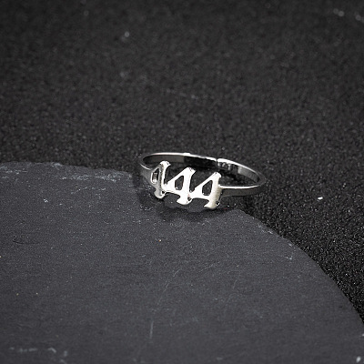 Number 201 Stainless Steel Adjustable Cuff Rings FS-WG22891-08-1