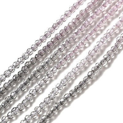 Transparent Gradient Color Glass Beads Strands GLAA-H021-01A-12-1