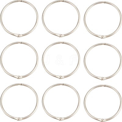 30Pcs Stainless Steel Loose Leaf Book Binder Hinged Rings FIND-BBC0002-24-1