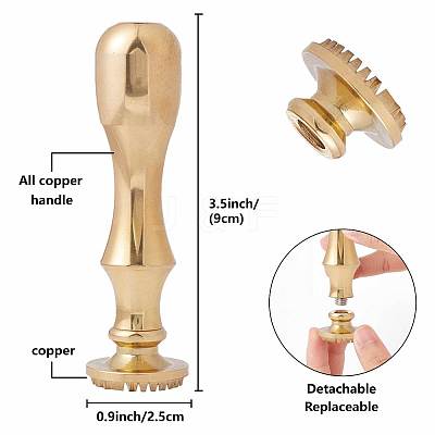Brass Clay Seal Stamp Set DIY-WH0576-001-1