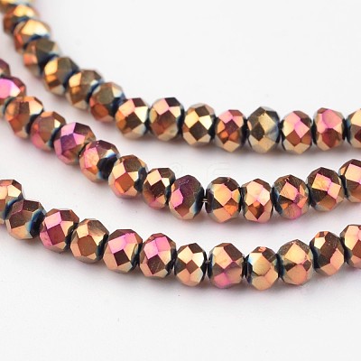 Electroplate Glass Bead Strands EGLA-G014-2mm-FP01-1