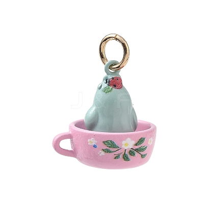 Spray Painted & UV Printed Brass Pendants KK-CBA6775-01B-1