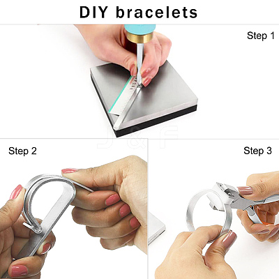 Non-Tarnish 304 Stainless Steel Bangle Blanks LS-DIY-H134-02P-1