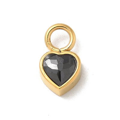 Ion Plating(IP) 304 Stainless Steel with Rhinestone Charms STAS-G351-14G-01-1