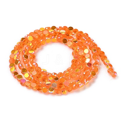 Transparent Electroplate Glass Beads Strands GLAA-Q099-A01-M02-1