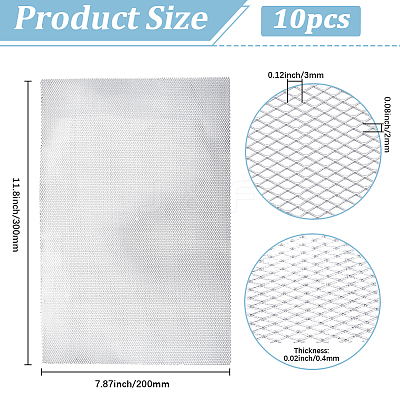 Aluminum Mesh Sheets AJEW-WH20098-036A-1