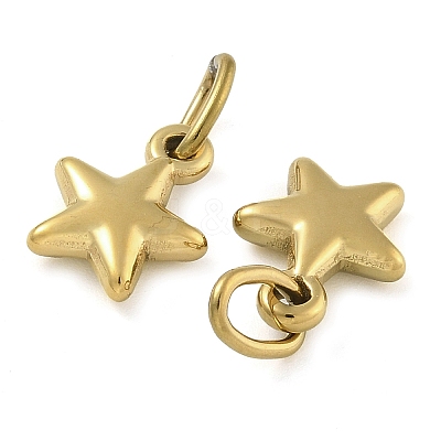 Ion Plating(IP) 304 Stainless Steel Charms STAS-B075-06G-1