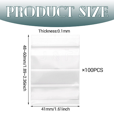 100Pcs PE Resealable Bags OPP-TA0001-26A-1