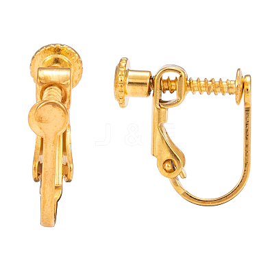 Brass Screw On Clip-on Earring Findings LS-KK-L164-02G-1