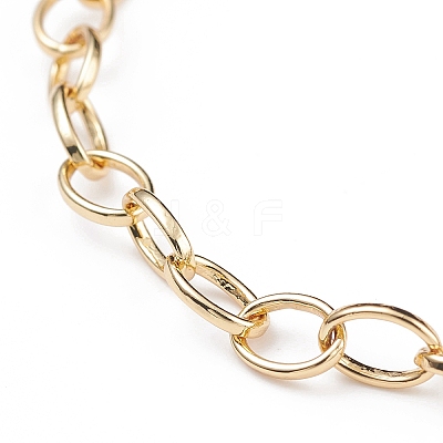 Brass Cable Chain Bracelet X-BJEW-JB07079-1