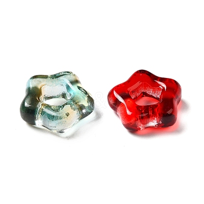 Transparent Glass European Bead GLAA-H025-06-1