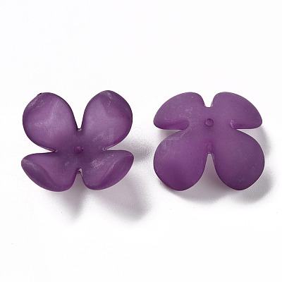 Frosted Acrylic Bead Caps MACR-S371-06A-743-1