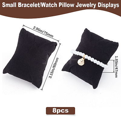 8Pcs Lint Bracelet/Watch Pillow Jewelry Displays BDIS-BBC0001-02B-1