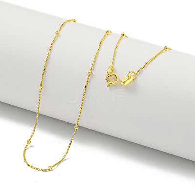 925 Sterling Silver Box Chain Necklaces NJEW-C052-17G-1