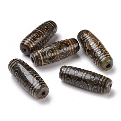 Tibetan Style dZi Beads TDZI-E004-12-1