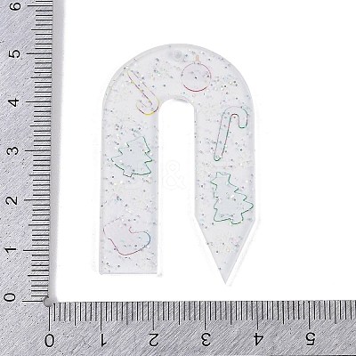 Christmas Theme Acrylic Pendants OACR-Q100-06A-1
