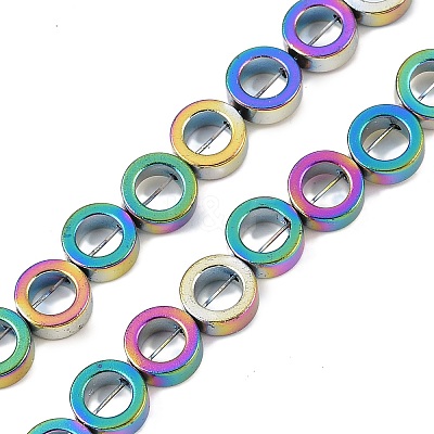 Baking Painting Synthetic Non-magnetic Hematite Beads Strands G-A234-H03-01A-1