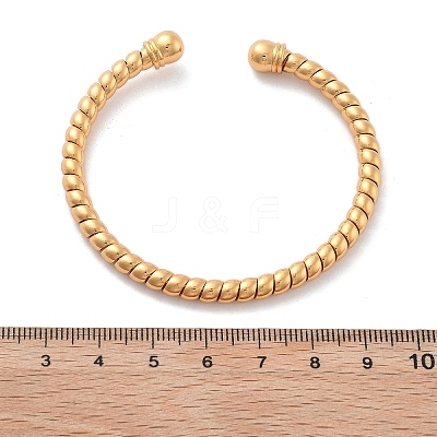 Brass Cuff Bangles BJEW-F482-03G-1