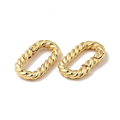 Brass Spring Gate Rings KK-J301-13G-1