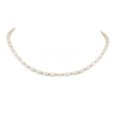 Natural Cultured Freshwater Pearl Beaded Necklaces NJEW-JN05058-1