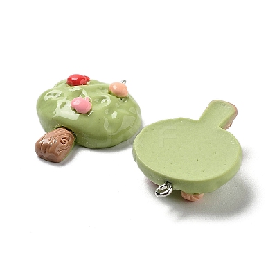 Spring Theme Opaque Resin Pendants RESI-R444-04E-1