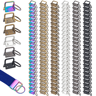 144Pcs 6 Colors Iron Ribbon Ends IFIN-WA0001-01-1