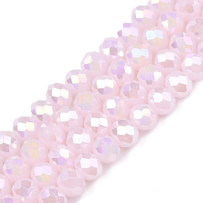 Electroplate Glass Beads Strands EGLA-A044-J6mm-B02-1