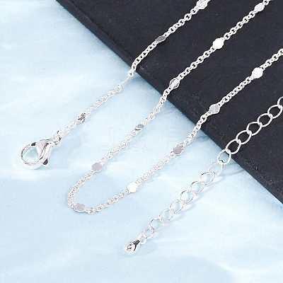1MM Brass Cable Chain Necklace for Women Men KK-P302-02S-1